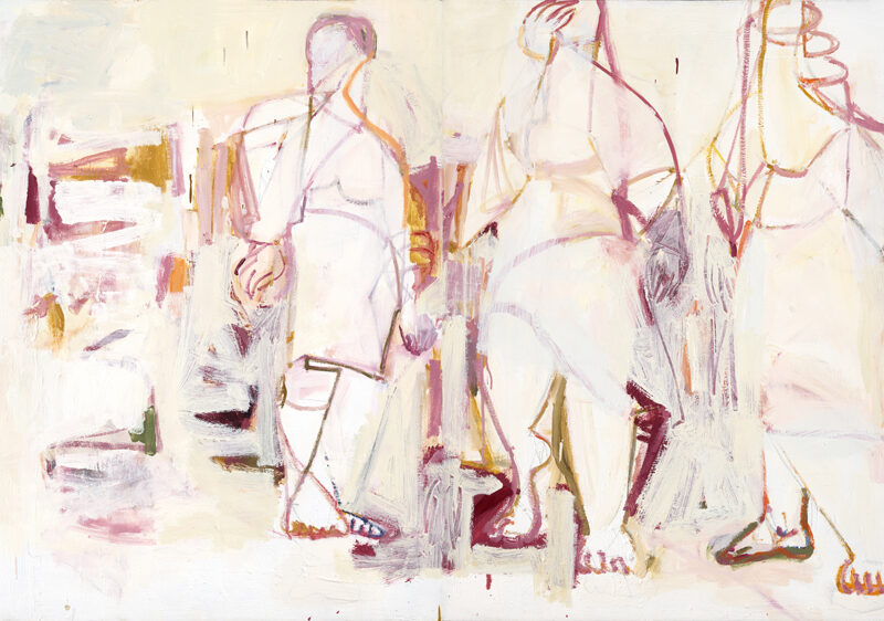 SYLVIA McEWAN_THREE GRACES Series 11_diptych_120x180cm_oil on canvas_SOLD