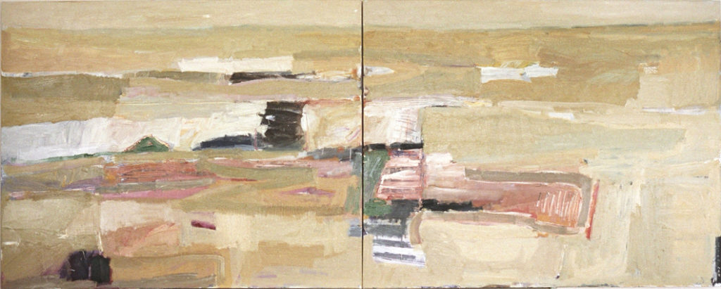 SYLVIA McEWAN_WHEAT FIELDS Series III_(diptych)_ 120x300cm_oil on canvas