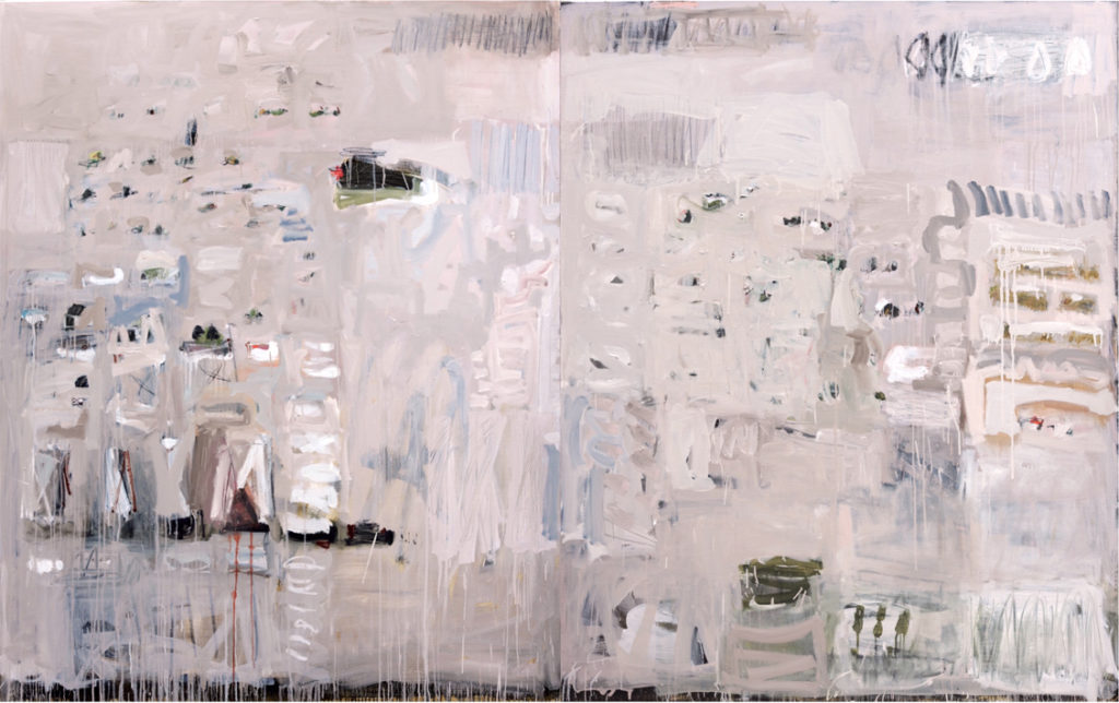 SYLVIA McEWAN_AFTER THE STORM (diptych)_152x244cm_oil on linen_SOLD
