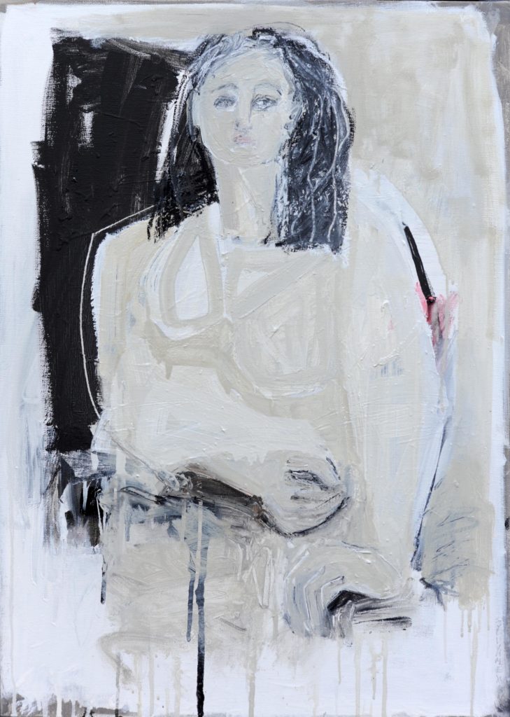 SYLVIA McEWAN_SEATED FIGURE XVII_ 70x50cm_oil on canvas