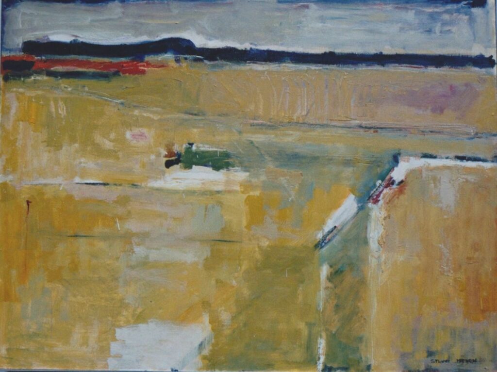 SYLVIA McEWAN_ABSTRACTED LANDSCAPE' Series I_92x122cm_oil on board_SOLD